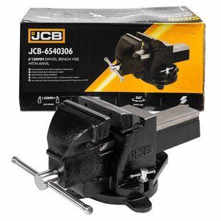 Тиски стальные поворотные с наковальней 6" (150мм) JCB Tools JCB-6540306 58991 фото