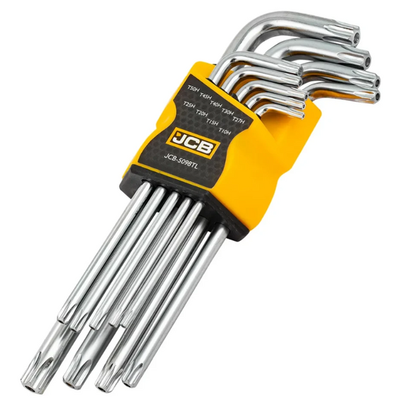 Haбир Г-подоб. ключей удлиненных с отверстием TORX 9 ед. (T10H-T50H) JCB Tools JCB-5098TL 60964 фото