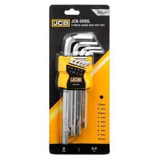 Набір Г-подіб. довгих ключів HEX 9 од. JCB Tools JCB-5093L 59739 фото